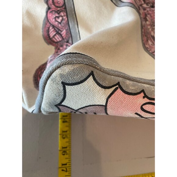 Brighton Love Bloom Heart Print Canvas Tote Bag - Picture 8 of 10